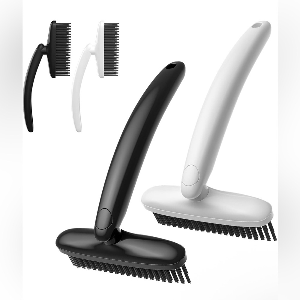 2pk 360 Rotating Crevice Cleaning Brushes - Black & White Set